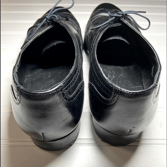 Stacy Adams Mens Sz 12 Black Leather Oxford Shoes Pre Owned Very Good Condition - Picture 5 of 6